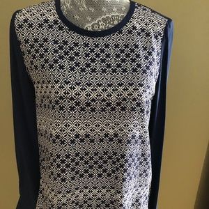 Diane von Furstenburg navy top - NWT! 3/$50